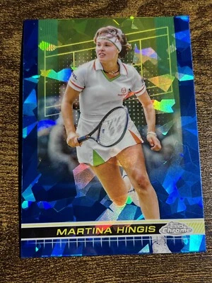 MARTINA HINGIS 2024 Topps Chrome Tennis Sapphire Blue Ice Refractor #152 - Image 1 of 2