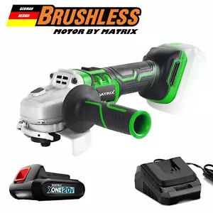 MATRIX 20v X-ONE Cordless Brushless Angle Grinder Kit - Picture 1 of 6