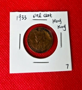 1933 HONG KONG ONE CENT COIN - NICE WORLD COIN !!! - Picture 1 of 2
