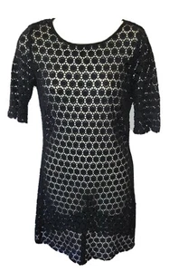 Pilgrim Dress Womens Size 10 Black Lace Unlined Scalloped - Picture 1 of 3