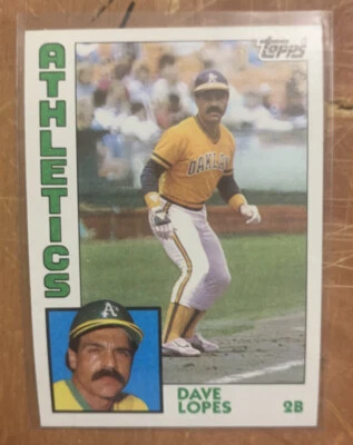 Dave Lopes 1984 Topps #669 Oakland Athletics A’s MLB Baseball Card - Image 1 of 2
