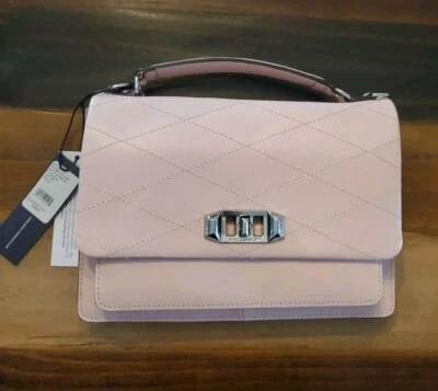 REBECCA MINKOFF ДАМСКАЯ СУМКА JE T'AIME СРЕДНИЙ СТЕГАНЫЙ LTHR ПИОН $295 РЕКОМЕНДУЕМАЯ РОЗНИЧНАЯ ЦЕНА ПРОИЗВОДИТЕЛЯ (ЧИТАТЬ BLW) - Изображение 1 из 4