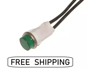 (1x) 125VAC - Indicatore montaggio pannello neon verde 1/2" - 1/3W - 6" cavi - 11-2358 - Foto 1 di 3
