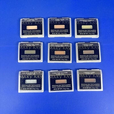Mary Kay Mineral Eye Powder Lot Of 9 Various Colors Caramel Cinnabar Sienna - Image 1 of 4
