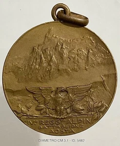 ALPINI IV° REGGIMENTO BATTAGLIONE AOSTA MEDAGLIA BRONZO REGIO ESERCITO PROD. S.J - Imagen 1 de 2