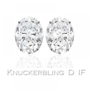 0.50ct Certified D IF Oval Shape Diamond Solitaire Stud earrings set in Platinum - Picture 1 of 1