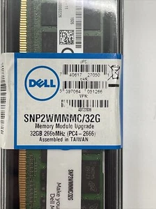 DELL 32GB SNP2WMMMC/32G 32GB DDR4 2666MHz LRDIMM Memory Dell - Picture 1 of 5