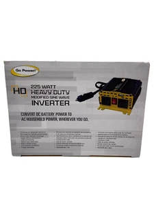 Go Power 225 Watt Heavy Duty Modified Sine Wave Inverter Car Truck GP225HD - Picture 1 of 4