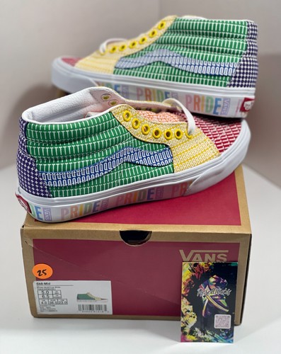 NUOVA TAGLIA 6 5 VANS SK8 MID ""PRIDE"" (2021) SKATEBOARD ARCOBALENO