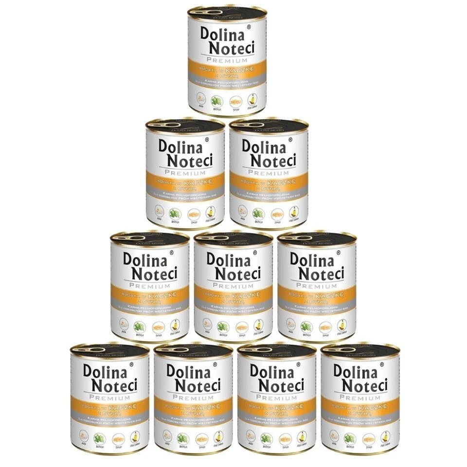 10x800 g DOLINA NOTECI Premium Nassfutter Ente mit Kürbis adulte Hunde - Bild 1 von 1