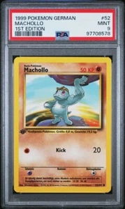 PSA 9 MACHOLLO 52 1ST EDITION GERMAN BASE SET 1999 POKEMON MINT VINTAGE - Picture 1 of 2