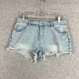 Denim Co Est 1969 Jean Shorts Womens 6 Blue Cutoff Frayed Hem Mid Rise Light - Picture 1 of 12