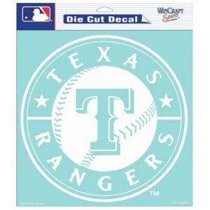 WinCraft Texas Rangers 8'' x 8'' Logo Decal - White - Picture 1 of 2