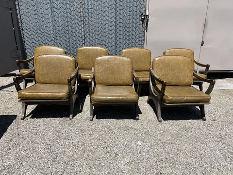Lot Of 7 ) Campaign Style Spanish Hispania Style Vintage Armchair / Chair Set Cover
