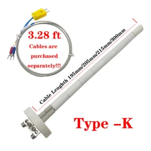 NEW High Temperature Thermocouple CoreType K 2372°F Ceramic Kiln Probe - Picture 1 of 6