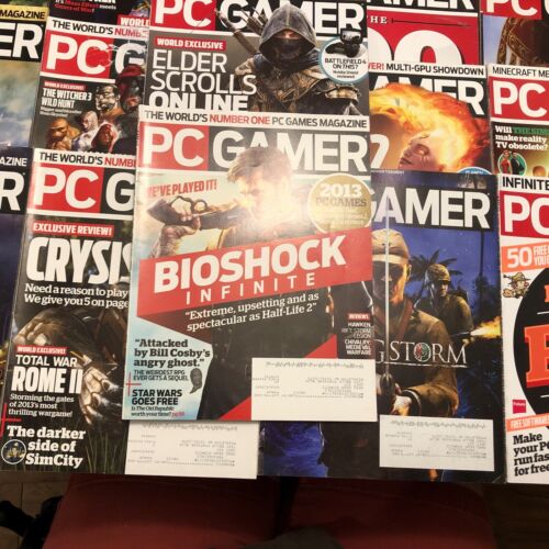 PC GAMER Magazine - LOT des 13 numéros de 2013, plus bonus - Pas de disques de démonstration