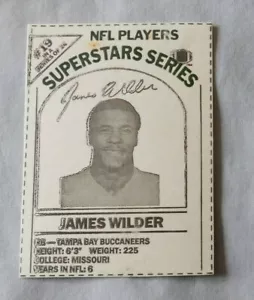 Carta Calcio 1986 Dairy Pak Milk #19 James Wilder Tampa Bay Buccaneers - Foto 1 di 1