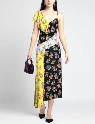 Vestido asimétrico estampado floral MSGM talla 40IT/4US PRECIO DE VENTA SUGERIDO POR EL FABRICANTE $665 Foto 1 de 4