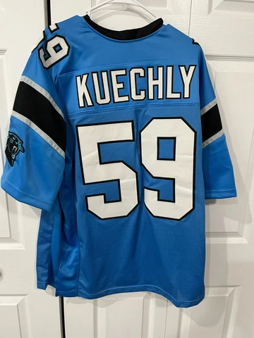 Carolina Panthers Vintage Luke Kuechly Blue Home Jersey XL- Gently Used Cover