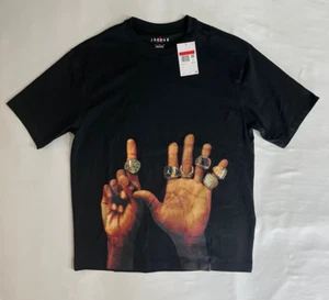 Nike Jordan Flight Championship Rings Men's Black T-Shirt Sz Large HJ2322-010 - Picture 1 of 3