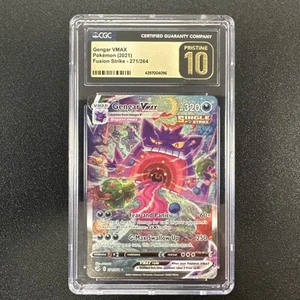 CGC Pristine 10 Gengar VMAX Fusion Strike 271/264 Alternate Art Pokemon Karte JY - Bild 1 von 2
