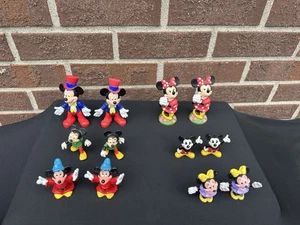 Lote de 6 DISNEY (4) Mickey Mouse (2) Minnie Mouse Figura PVC Juguetes 2” - 4” Set 1 - Imagen 1 de 5