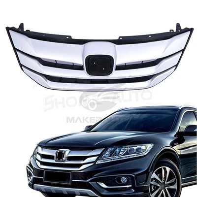 NEW Grill Front Bumper Upper Silver Grille For 2013 2014 2015 Honda Crosstour - Imagem 1 de 4