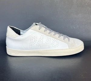 P448 Jack Men's Low Top White Sneaker Leather & Suede Upper Men's Size 43EU/10US - Picture 1 of 10