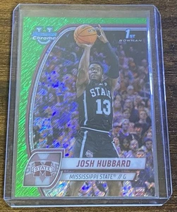 Josh Hubbard 2024 Bowman Chrome University 1st Bowman Green Shimmer Refractor - Picture 1 of 1