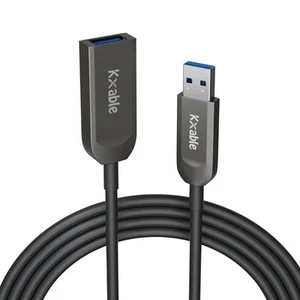 Kxable USB 3.0 Verlängerungskabel 100 Fuß, USB Aktiv Glasfaser Stecker auf Buchse... - Bild 1 von 6