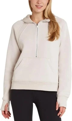 Sudadera con capucha Danskin para dama media cremallera color bronceado talla mediana. Foto 1 de 4