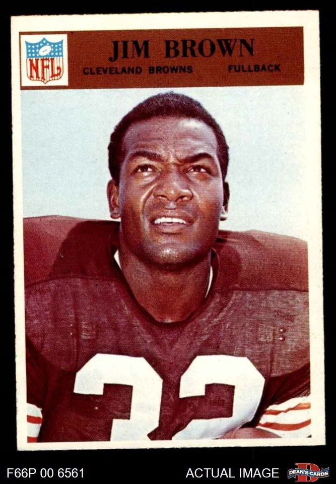 1966 Philadelphia #41 Jim Brown Browns-FB HOF Syracuse 4 - VG/EX - Image 1 of 1