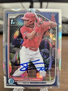Felix Morrobel 2024 1st Bowman Chrome Refractor /399 IP Auto #BCP-121 In Person - Picture 1 of 2