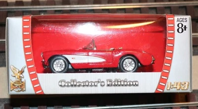 ДОРОЖНАЯ ПОДПИСЬ 1957 CHEVROLET CORVETTE КАБРИОЛЕТ КРАСНЫЙ 1/43 ЛИТОЙ - Изображение 1 из 2