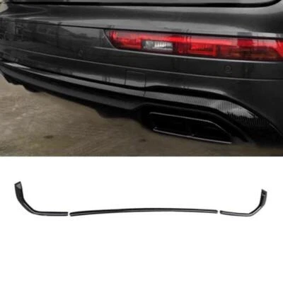 For AUDI Q5 SQ5 Sportback 21-24 Carbon ABS Rear Bumper Diffuser Cover Trim Strip - Image 1 of 4