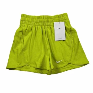 Nike Dri-Fit Girls Youth High Waisted Training Shorts 3”Terry Active Size XS - Picture 1 of 9