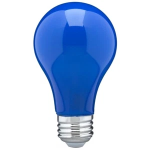 LED S11 color Light bulb - Ceramic Blue - 8W - 120V - SATCO-S14985 - Picture 1 of 7