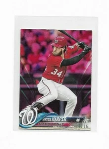 Bryce Harper 2018 Topps Mini Pink Parallel 19/25 #351 Nationals On Demand - Imagen 1 de 1