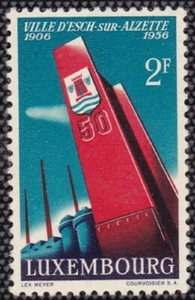 LUXEMBURGO #314 MNH 50º ANIVERSARIO. DE ESCH-SUR-ALZETTE (VIGA DE ACERO Y EMBLEMA DE CIUDAD)+ - Imagen 1 de 1