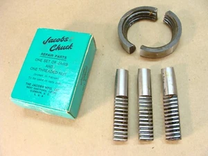 NEW Jacobs U36 for drill chuck 36 36B set of jaws & threaded nut repair kit - Picture 1 of 5