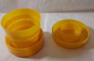 Vintage K-Mart faltbare Tasse - gelb - Werbung Werbeartikel - wie besehen - Bild 1 von 7