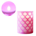  1PC 10cm Purple Plaid LED Candle Lights Flameless Candles Tea Light Home