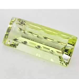 9.18Cts Ravishing Natural Lemon Quartz Fancy Baguette Cut Cut Loose Gemstone - Picture 1 of 8