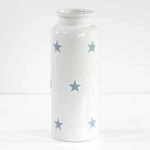 30cm Tall White Grey Stars Ceramic Vase Flowers Artificial Table Home Decoration - Picture 1 of 4