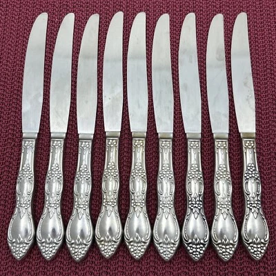 "9 cuchillos de cena Huntington Wm A Rogers Deluxe acero inoxidable Oneida 9""" Foto 1 de 4