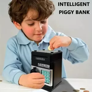 Electronic Mini Safe Piggy Bank ? Password Lock & ATM Coin Bank for Kids - Picture 1 of 7