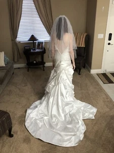 Sz 4 Maggie Sottero Couture White Wedding Dress & Veil - Unworn - Picture 1 of 17