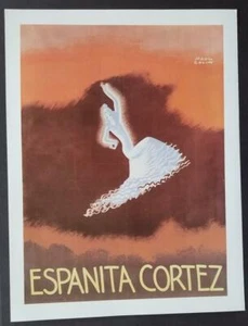Paul Colin Espanita Cortez Paris Poster Print Mounted Offset Lithograph 1977  - Picture 1 of 1
