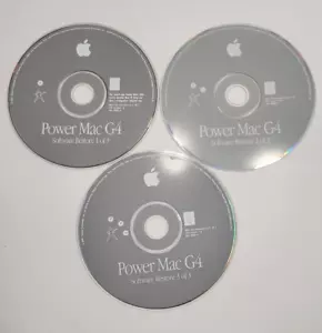(3) 2001 PowerMac G4 Software Restore discs 9.2.1-10.1 - 691-3297-A - Picture 1 of 2
