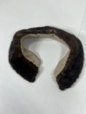 Vintage Genuine Mink Shoulder Stole Collar Wrap Clipped Cottagecore Twee Women - Image 1 of 3